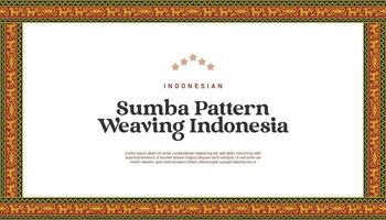 Indonesian Sumba Pattern Weaving Illustration vector