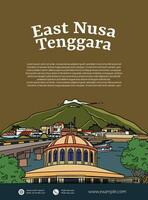 Indonesia East Nusa Tenggara design layout idea for social media or event background vector