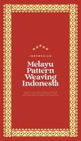 Indonesian Melayunese Pattern Weaving Illustration vector