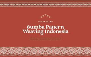 Indonesian Sumba Pattern Weaving Illustration vector