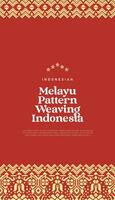 Indonesian Melayunese Pattern Weaving Illustration vector