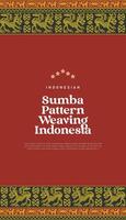 Indonesian Sumba Pattern Weaving Illustration vector