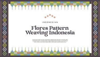 Indonesian Flores Pattern Weaving Illustration vector