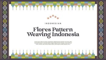 Indonesian Flores Pattern Weaving Illustration vector