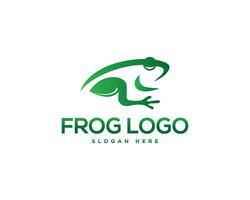 Leaf and frog logo design vector icon template.