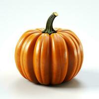 closeup photo of pumpkin on isolated white background Generative AI