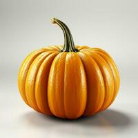 closeup photo of pumpkin on isolated white background Generative AI