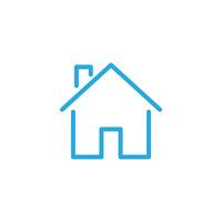 eps10 vector illustration of a minimal home line art icon. web homepage outline symbol isolated on white background