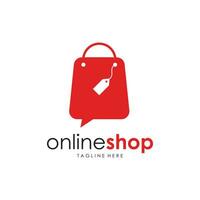 shopping bag logo vector illustration template