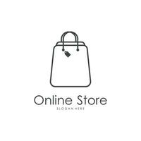 shopping bag logo vector illustration template