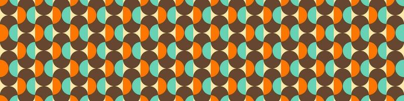 Wide Abstract Vintage Retro Aesthetic Background Pattern Geometric Shapes vector