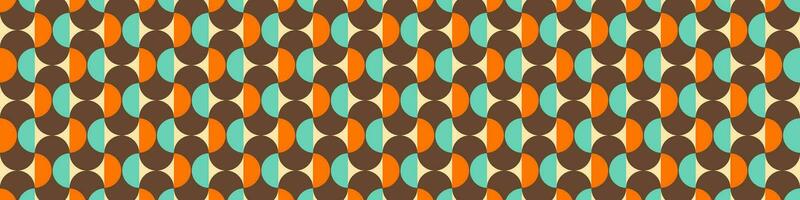 Wide Abstract Vintage Retro Aesthetic Background Pattern Geometric Shapes vector