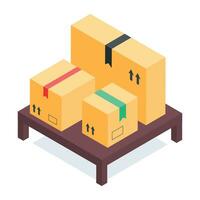 Modern Collection of Delivery Services Isometric Icon vector