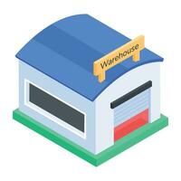 Modern Collection of Delivery Services Isometric Icon vector