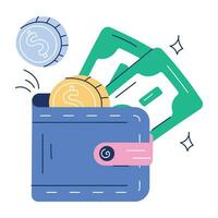 Finance Assets Doodle Icon vector