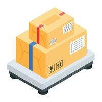 Modern Collection of Delivery Services Isometric Icon vector