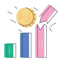 Finance Assets Doodle Icon vector