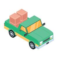 Modern Collection of Delivery Services Isometric Icon vector