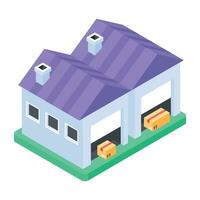 Modern Collection of Delivery Services Isometric Icon vector