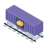 Modern Collection of Delivery Services Isometric Icon vector