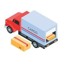 Modern Collection of Delivery Services Isometric Icon vector