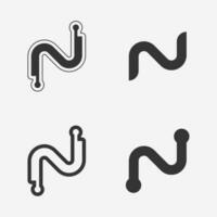 N Letter Logo Template vector