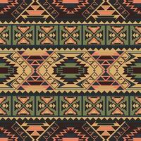 Aztec seamless pattern ethnic geometric shapes Printed on fabric, wallpaper, carpet vector