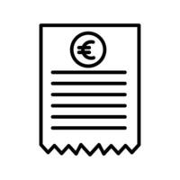 Invoice Bill Line icon vector