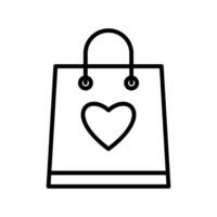 icono de vector de bolsa de compras