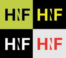 HNF Letter  logotype, elements color variation abstract icon. Modern logotype, business template. vector