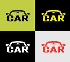 car logotype, elements color variation abstract icon. Modern logotype, business template. vector