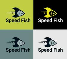 fish logotype, elements color variation abstract icon. Modern logotype, business template. vector