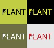 planta logotipo, elementos color variación resumen icono. moderno logotipo, negocio modelo. vector