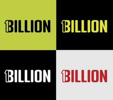 1 billion logotype, elements color variation abstract icon. Modern logotype, business template. vector