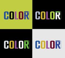 color letra logotipo, elementos color variación resumen icono. moderno logotipo, negocio modelo. vector