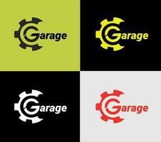garaje logotipo, elementos color variación resumen icono. moderno logotipo, negocio modelo. vector