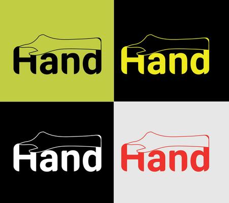 Hand icon  logotype, elements color variation abstract icon. Modern logotype, business template.