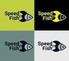 fish  logotype, elements color variation abstract icon. Modern logotype, business template. vector