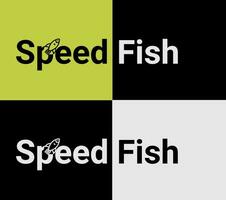 velocidad pescado logo, elementos color variación resumen icono. moderno logotipo, negocio modelo. vector