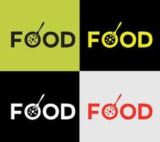 Food restaurant logotype, elements color variation abstract icon. Modern logotype, business template. vector