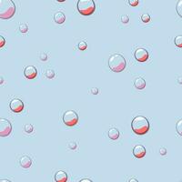 Seamless summer pattern of bubbles under water. Vector sea illustration for children, holiday, background, fabric, card, clothes, birthday, for print, textile or wallpaper, colored vector illustration