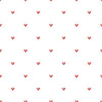 Seamless pattern with small pink hearts on a white background. Valentines day Background. Love Romantic Theme. Vector Texture with Small hearts. Minimalist Design for Wrapping, Fabric, Wedding Decor