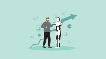 The advantages of Artificial Intelligence user is growth a graph vector