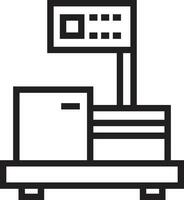 Parcel scales icon. Weight box package vector