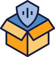 paquete o empaquetar proteccion icono. garantizado paquete o empaquetar entrega vector