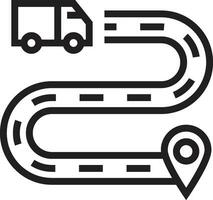 delivery route icon. Truck delivery services vector