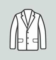 Men's business jacket line icon on a background. Vector illustration.