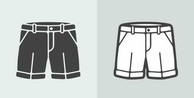 Business shorts icon on a background. Vector illustration.