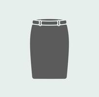 Women's business skirt icon on a background. Vector illustration.