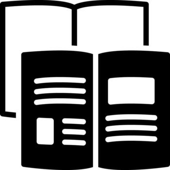 solid icon for magazines vector